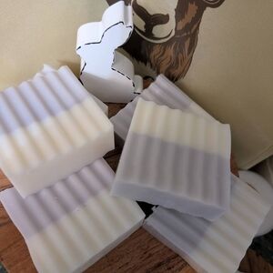 Handmade Two-Tone Lavender & Cream Soap Bars